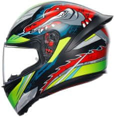 AGV přilba K-1 S Dundee matt černo-žluto-modro-bílo-červeno-zeleno-šedá M