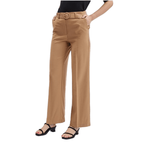 Orsay Světle hnědé dámské kalhoty s páskem ORSAY_355038-080000