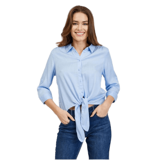 Orsay Světle modrá dámská košile s uzlem ORSAY_600235-530000
