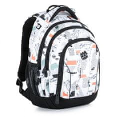 Bagmaster Studentský batoh Bagmaster Supernova 21 a White/Black/Orange/Green