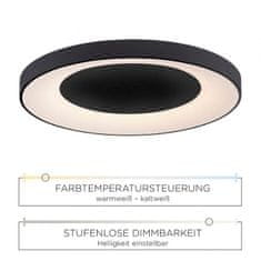 PAUL NEUHAUS LEUCHTEN DIREKT is JUST LIGHT LED stropní svítidlo, antracit-šedá, stmívatelné, CCT, paměťová funkce 2700-5000K