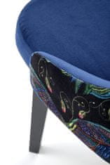 Halmar Židle ENDO 57 cm modrá/vícebarevná