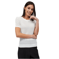 Orsay Bílý děrovaný svetr s krátkým rukávem ORSAY_590006-001000 L