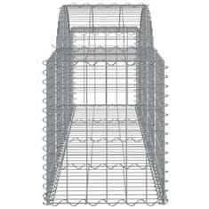 Petromila Klenuté gabionové koše 4 ks 200x50x60/80 cm pozinkované železo