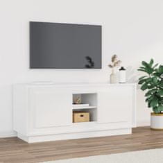 Vidaxl TV skříňka bílá s vysokým leskem 102x35x45 cm kompozitní dřevo