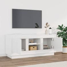 Vidaxl TV skříňka bílá s vysokým leskem 102x35x45 cm kompozitní dřevo