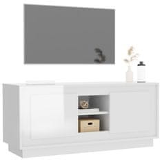 Vidaxl TV skříňka bílá s vysokým leskem 102x35x45 cm kompozitní dřevo