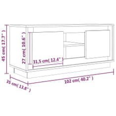 Vidaxl TV skříňka betonově šedá 102 x 35 x 45 cm kompozitní dřevo