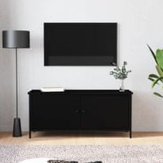 Vidaxl TV skříňka s dvířky černá 102 x 35 x 45 cm kompozitní dřevo