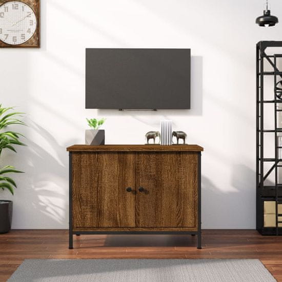 Vidaxl TV skříňka s dvířky hnědý dub 60x35x45 cm kompozitní dřevo