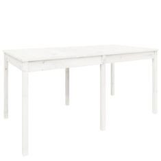 Vidaxl Zahradní stůl bílý 159,5 x 82,5 x 76 cm masivní borové dřevo