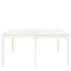 Greatstore Zahradní stůl bílý 159,5 x 82,5 x 76 cm masivní borové dřevo
