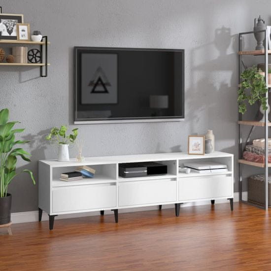 Vidaxl TV skříňka bílá 150 x 30 x 44,5 cm kompozitní dřevo