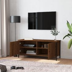 Vidaxl TV skříňka s dvířky hnědý dub 102 x 35 x 45 cm kompozitní dřevo