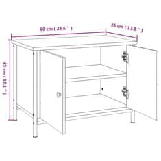 Vidaxl TV skříňka s dvířky černá 60 x 35 x 45 cm kompozitní dřevo