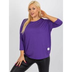 RELEVANCE Dámská halenka plus size basic z viskózy BISA tmavě fialová RV-BZ-3770.92_398145 Univerzální