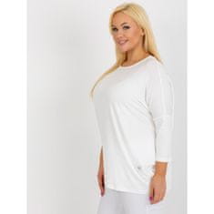 RELEVANCE Dámská halenka basic s 3/4 rukávy plus size MODINA ecru RV-BZ-3770.92_398156 Univerzální