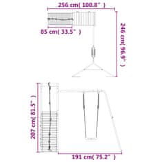 Vidaxl Dětské hřiště na zahradu masivní dřevo douglasky
