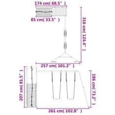Vidaxl Dětské hřiště na zahradu impregnované borové dřevo