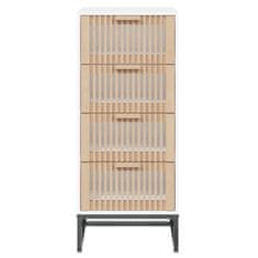 Greatstore Komoda bílá 40 x 30 x 95 cm kompozitní dřevo