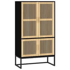 Greatstore Highboard černý 70 x 35 x 125 cm kompozitní dřevo