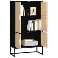 Greatstore Highboard černý 70 x 35 x 125 cm kompozitní dřevo