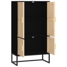 Greatstore Highboard černý 70 x 35 x 125 cm kompozitní dřevo