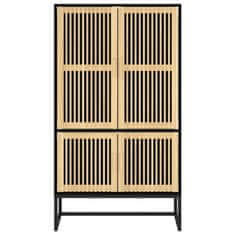 Greatstore Highboard černý 70 x 35 x 125 cm kompozitní dřevo