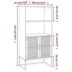 Vidaxl Highboard bílý 60 x 35 x 125 cm kompozitní dřevo