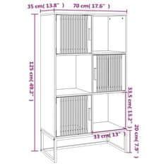 Vidaxl Highboard černý 70 x 35 x 125 cm kompozitní dřevo