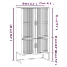 Vidaxl Highboard 70 x 35 x 125 cm kompozitní dřevo