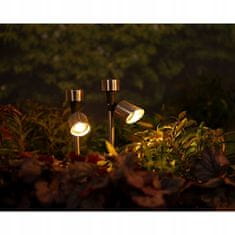 Kaemingk Venkovní solární zahradní lampa ocelová 23,5 cm