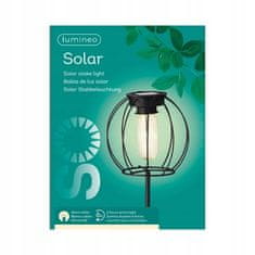 Kaemingk Venkovní solární zahradní lampa černá 49 cm