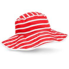 Baby Banz Klobouček s UV KIDZ Red Striped oboustranný 