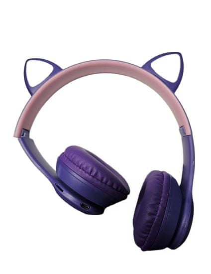 Leventi BLUETOOTH SLUCHÁTKA CAT EAR P47M FIALOVÁ