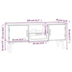 Vidaxl TV skříňka s dvířky 105 x 30 x 45 cm kompozitní dřevo