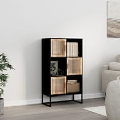 Vidaxl Highboard černý 70 x 35 x 125 cm kompozitní dřevo