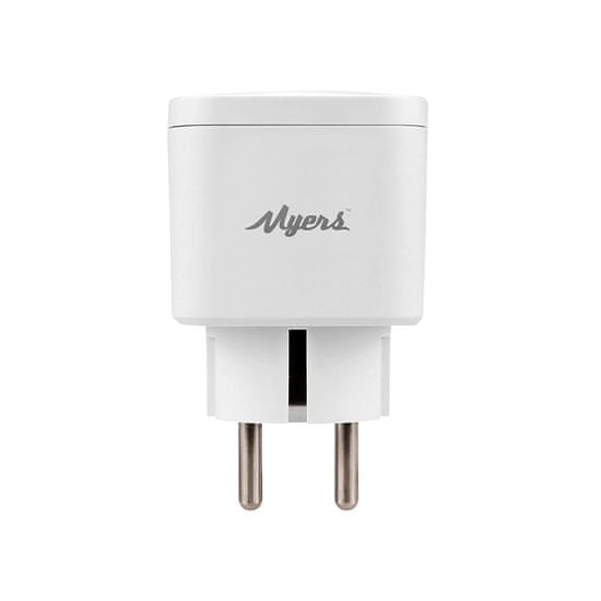 MYERS POWER Chytrá zásuvka 16A s měřením energie Smart Wifi Plug Mini 1x zástrčka/ Android/ iOS/ bílá