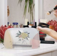 INNA Toaletní taška Malá kosmetická taška Vodotěsná průhledná toaletní taška pro ženy Make-up Bag KOSFLORINA-1