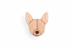 BeWooden Brož Chihuahua hnědá One size