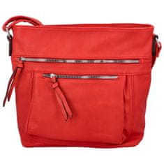 Paolo Bags Větší dámská koženková crossbody Adéla, červená