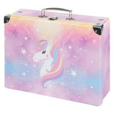 BAAGL BAAGL Skládací školní kufřík Rainbow Unicorn s kováním