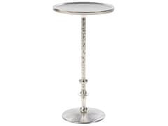 Beliani Kovový odkládací stolek stříbrný MEDA