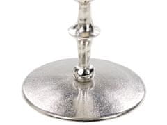 Beliani Kovový odkládací stolek stříbrný MEDA