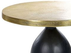 Beliani Kovový odkládací stolek zlatý/černý TEKAPO