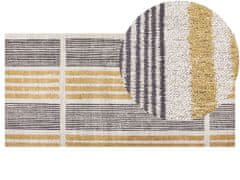 Beliani Bavlněný koberec 80 x 150 cm žlutý/černý KATRA