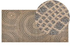 Beliani Jutový koberec 80 x 150 cm béžový/šedý ARIBA