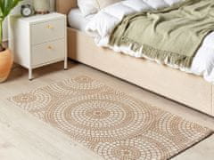 Beliani Jutový koberec 80 x 150 cm béžový/bílý ARIBA