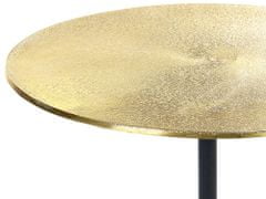 Beliani Kovový odkládací stolek zlatý/černý ERAVUR