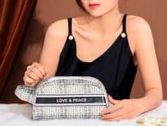 INNA Toaletní taška Kosmetická taška do kabelky Toaletní taška Make-up Case pro ženy v bílé a černé barvě KOSLILLE-4
